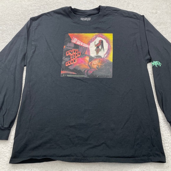 Lady Gaga Ariana Grande Rain On Me XL Long Sleeve Graphic T Shirt - Picture 1 of 7